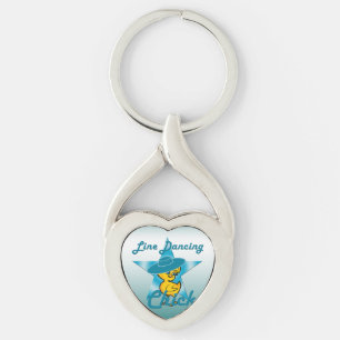 Line Dancing Chick #7 Keychain