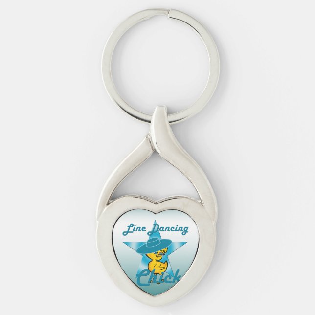 Line Dancing Chick #7 Keychain (Front)