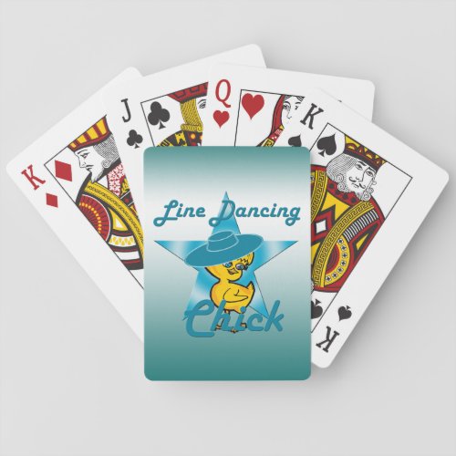 Line Dancing Chick 7 Playing Cards