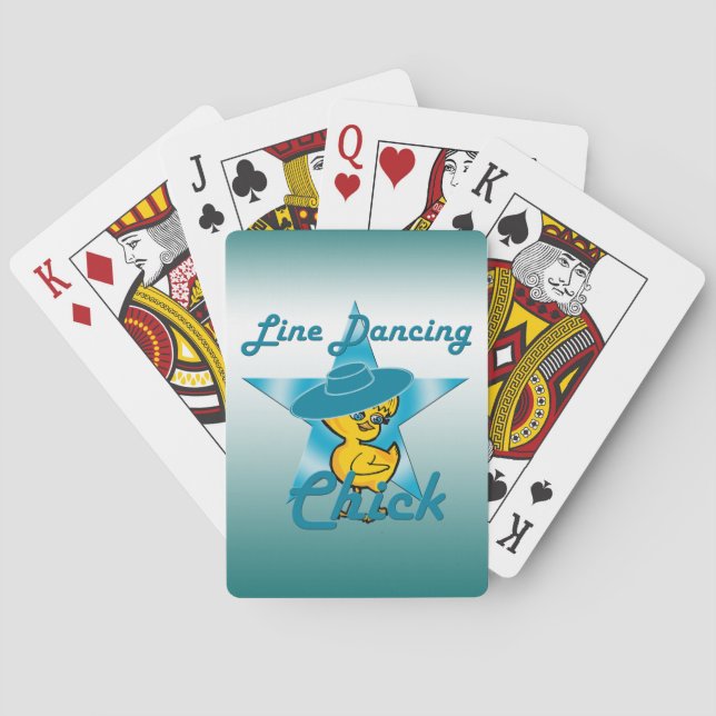 Line Dancing Chick #7 Poker Cards (Back)