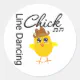 Line Dancing Chick Classic Round Sticker | Zazzle