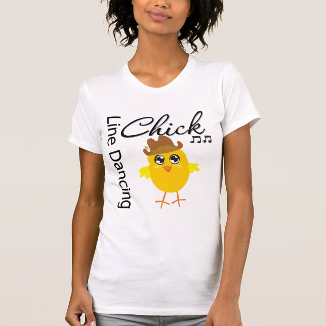 Line Dancing Chick T-Shirt (Front)