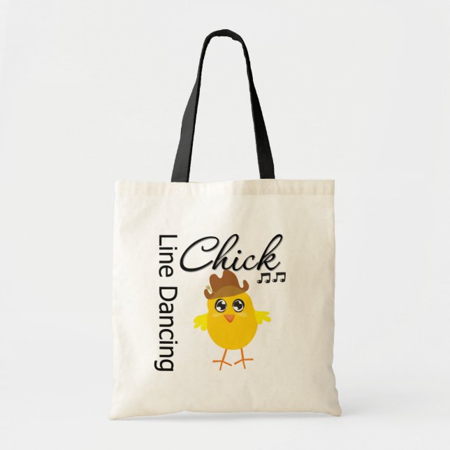 Line Dancing Chick Tote Bag (Front)