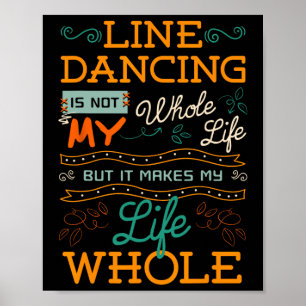 Line Dancing Choreographed Dance Teacher Group Dan Poster