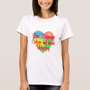 Line Dancing Colors My Heart Happy T-Shirt