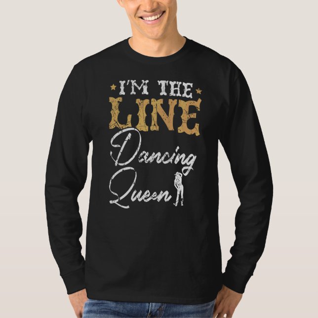Line Dancing Country Western Dance Cowgirl Dancer  T-Shirt (Front)