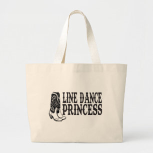 Line Dancing Cowboy Boots Cowgirl Country Music Large Tote Bag