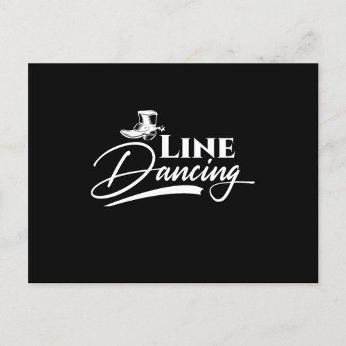 Line Dancing Cowboy Country Line Dance Music Gift Postcard