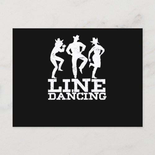 Line Dancing Cowgirl Cowboy Country Music Gift Postcard