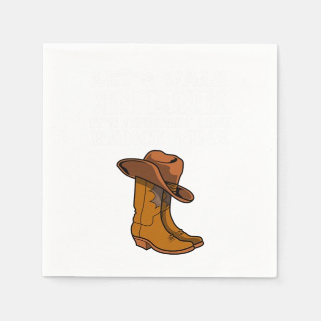 Line Dancing Dance Napkins (Front)