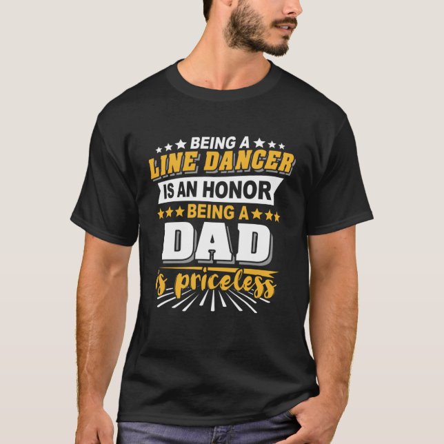 Line Dancing Father Line Dancer Line Dance T-Shirt (Front)