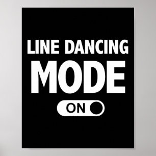 Line Dancing Funny Mode On Country Line Dance  Poster