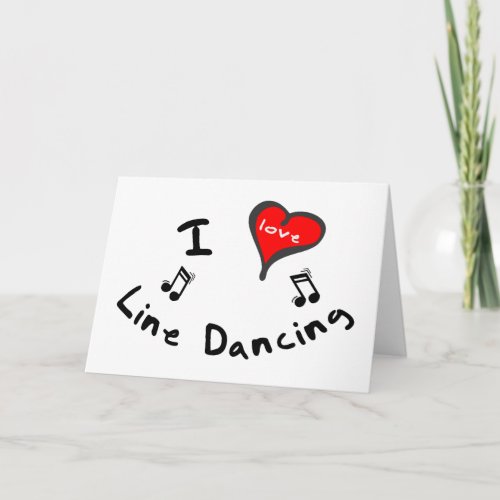 Line Dancing Gifts _ I Heart Line Dancing Card