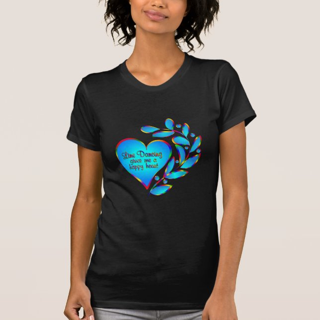 Line Dancing Happy Heart T-Shirt (Front)