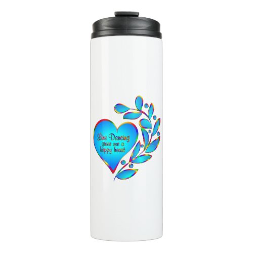 Line Dancing Happy Heart Thermal Tumbler