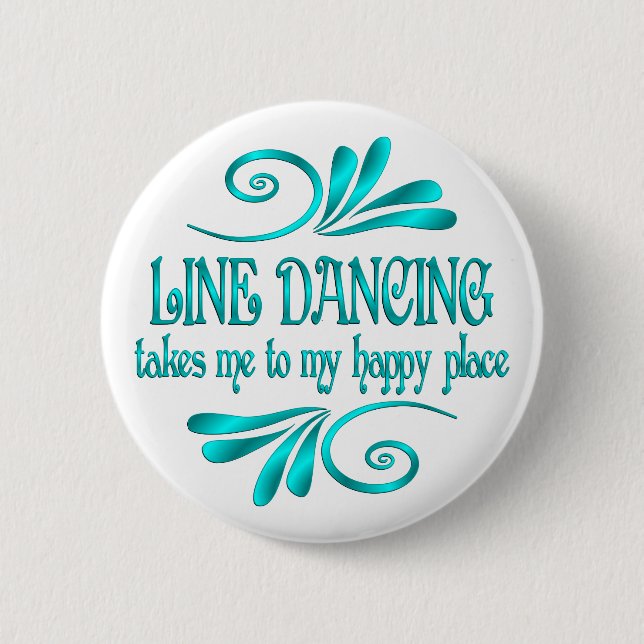 Line Dancing Happy Place Button (Front)