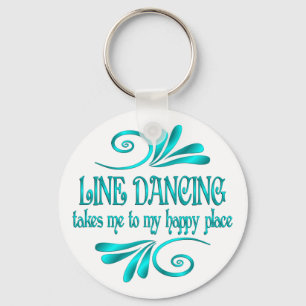Line Dancing Happy Place Keychain