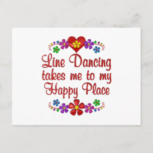 Line Dancing Happy Place Postcard