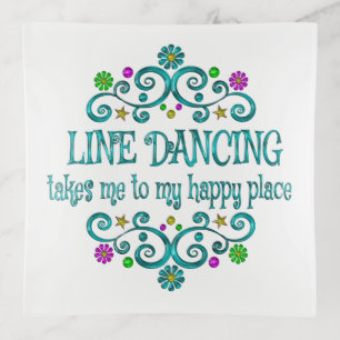 Line Dancing Happy Place Trinket Tray