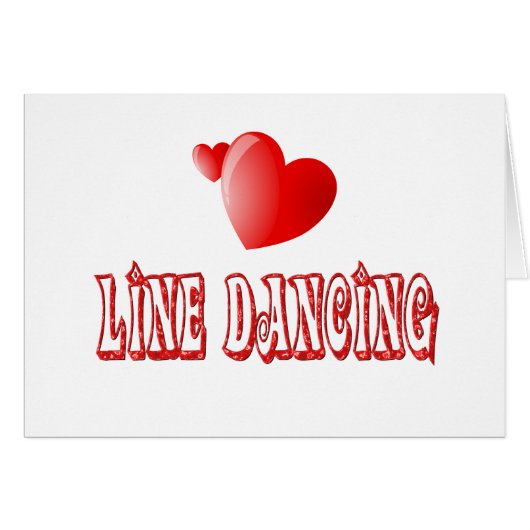Line Dancing Hearts Cards (Front Horizontal)