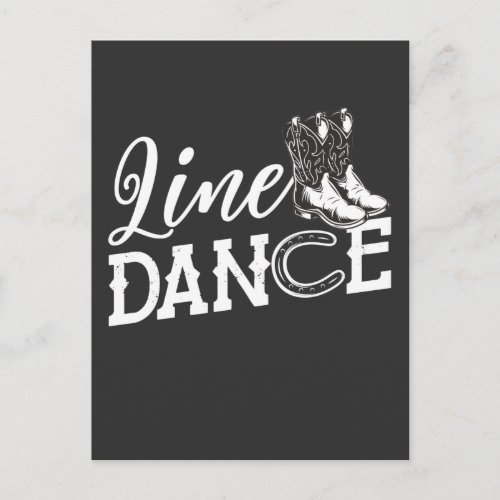 Line Dancing Horseshoe Country Line Dance Postcard