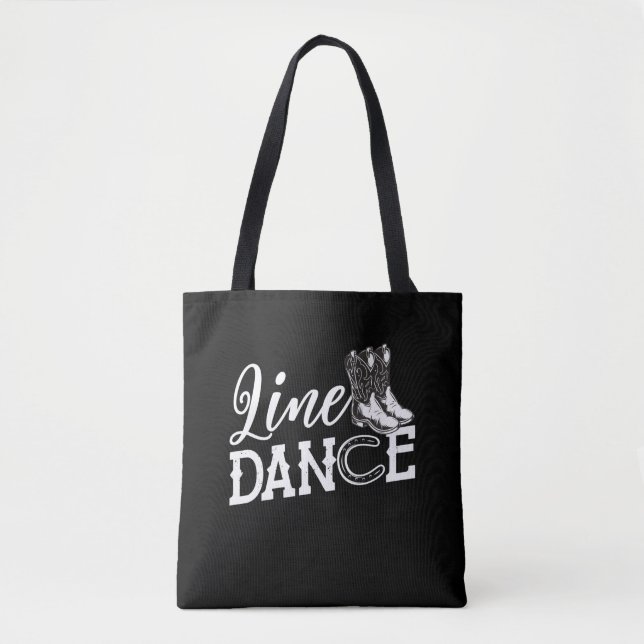 Line Dancing Horseshoe Country Line Dance Tote Bag (Front)