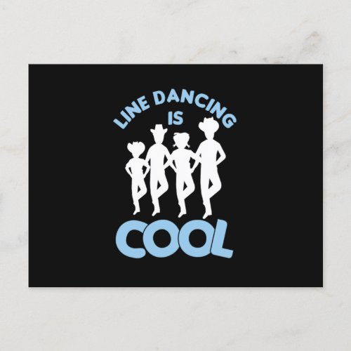 Line Dancing Is Cool Country Music Cowboy Gift Postcard