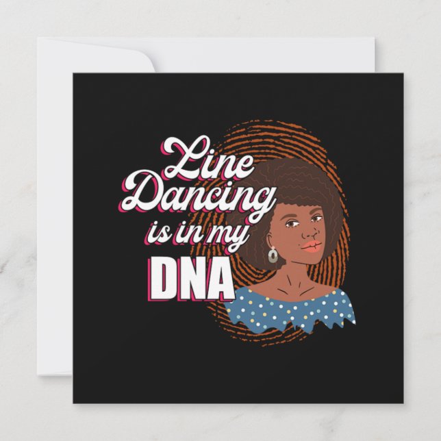 Line Dancing Is My DNA Line Dance Country Gift Invitation (Front)