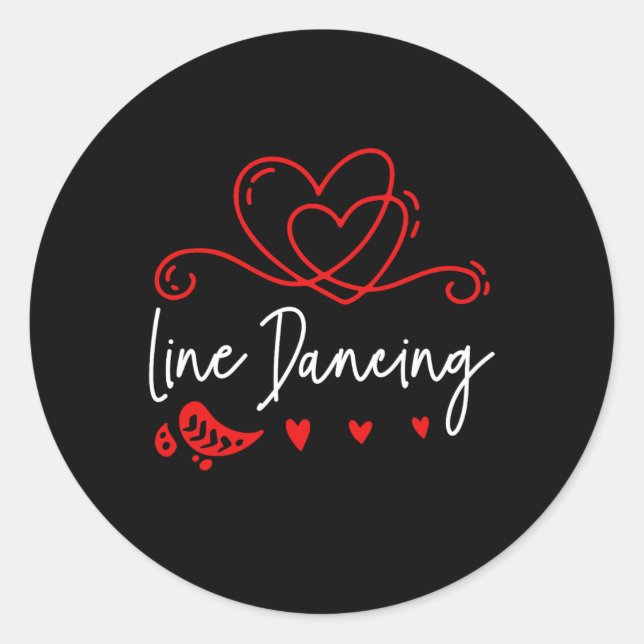 Line Dancing Line Dance 1  Classic Round Sticker (Front)