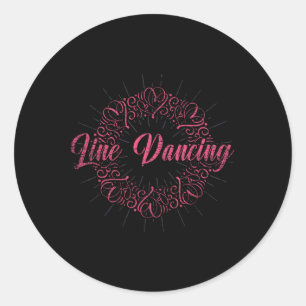Line Dancing Line Dance 2 Classic Round Sticker