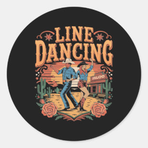 Line Dancing Line Dance Team  Classic Round Sticker