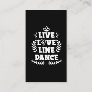 Line Dancing Love Country Western Line Dancer Business Card