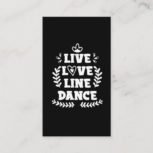 Line Dancing Love Country Western Line Dancer Business Card (Front)