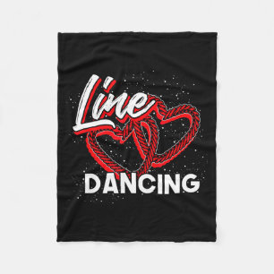 Line Dancing Lover Cowboy Valentines Day Gift Line Fleece Blanket