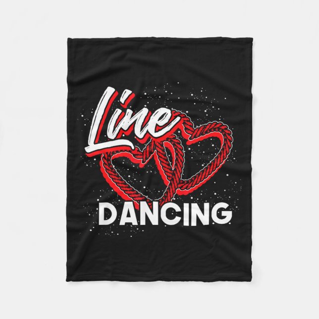 Line Dancing Lover Cowboy Valentines Day Gift Line Fleece Blanket (Front)