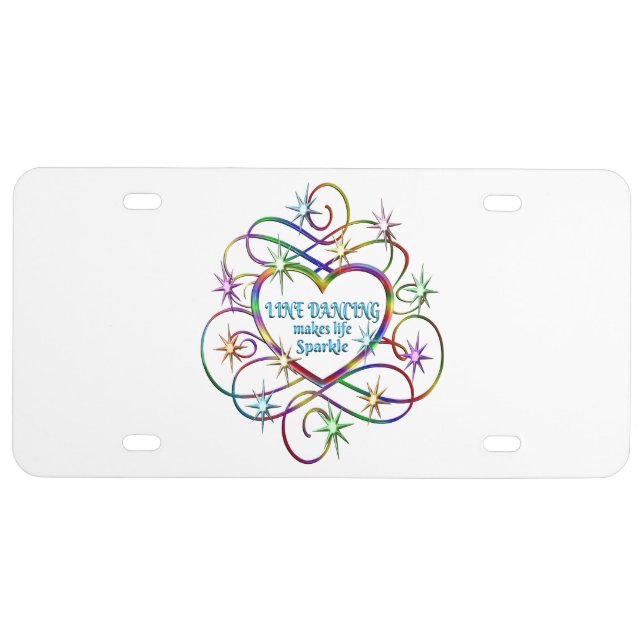 Line Dancing Makes Life Sparkle License Plate (Front)