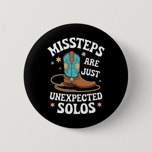 Line Dancing Missteps Are Just Unexpected Solos Li Button (Front)