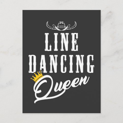 Line Dancing Queen Cowgirl Line Dance Woman Postcard