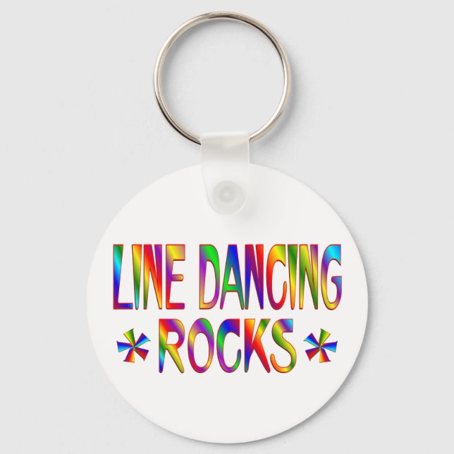 Line Dancing Rocks Keychain (Front)