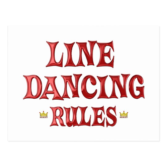 Line Dancing Rules Postcard