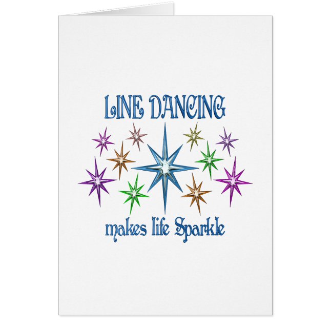 Line Dancing Sparkles Cards (Front)