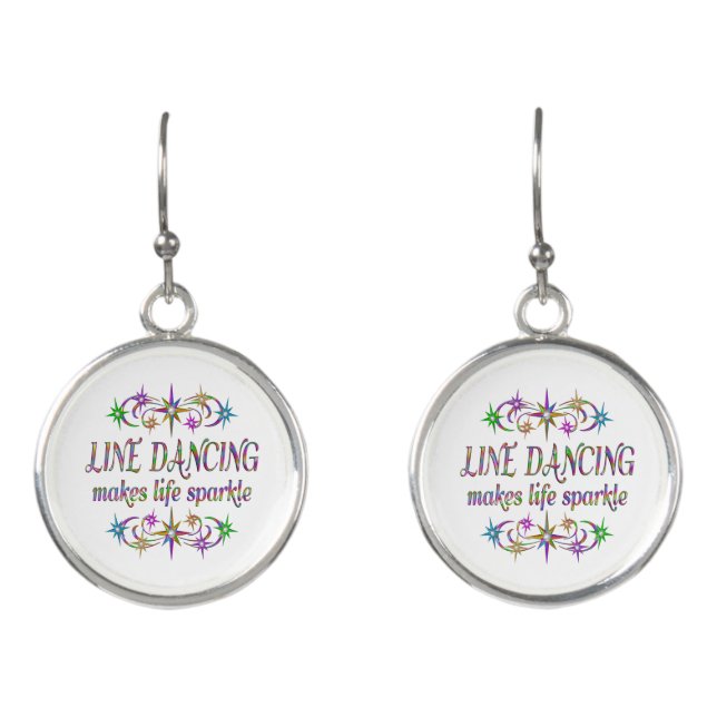 Line Dancing Sparkles Earrings (Front)