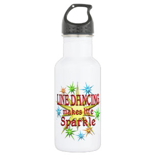 Line Dancing Sparkles Water Bottle