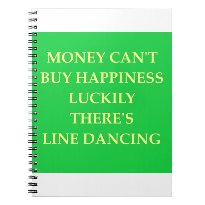 line dancing spiral notebook