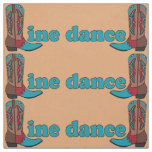 Line Dancing Western Cowboy Boots And Text Fabric