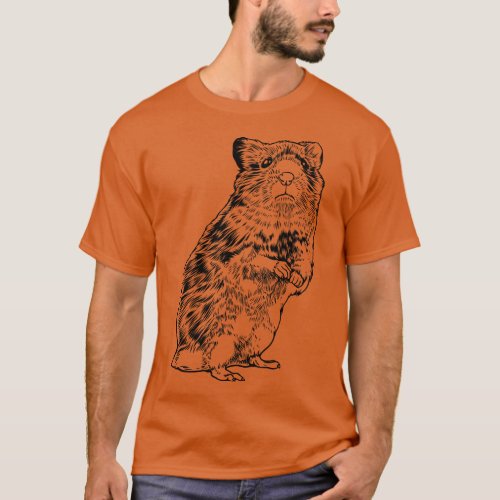 Line drawing hamster T_Shirt