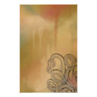 Line Drawing Octopus in Brown Stationery