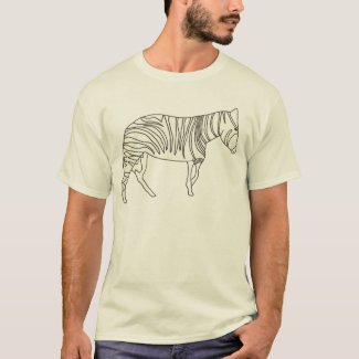 Line Drawing of a Zebra shirt