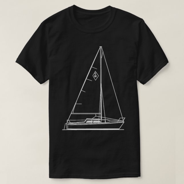 Line Drawing Printed On Back  T-Shirt (Design Front)