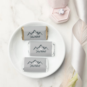 Line drawn mountain range personalizable monogram hershey's miniatures